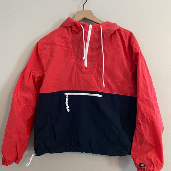 Abercrombie & Fitch Y2K Colorblock Quarter Zip Windbreaker MEDIUM - Picture 4 of 10